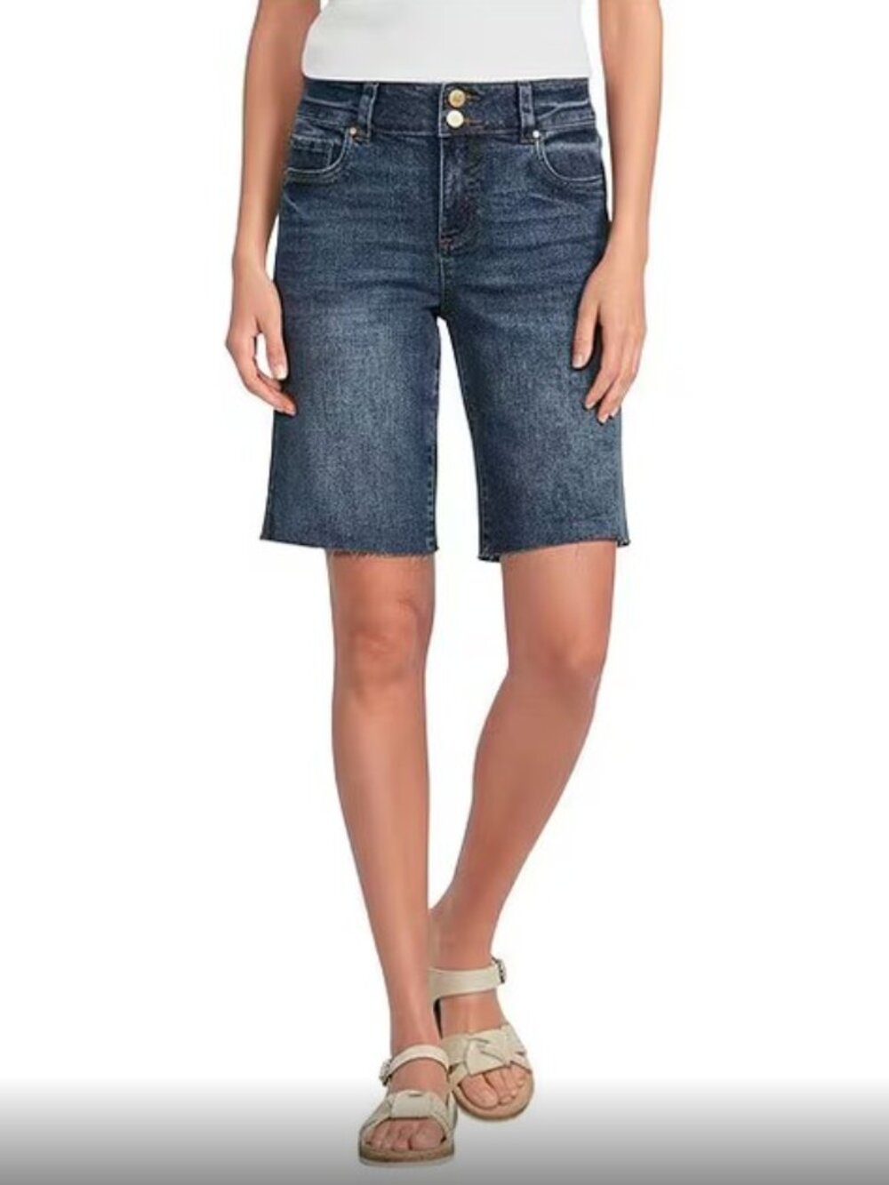 NWT KUT from the Kloth Natalie Bermuda Petite Denim Shorts Sz 6P